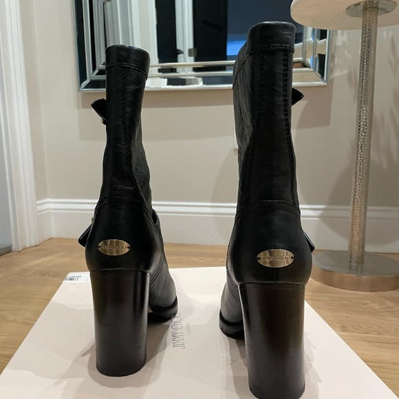 Jimmy Choo black Dart biker boot size 38 - Picture 4 of 5